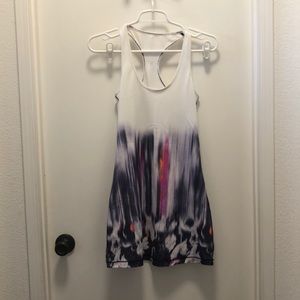 Lulu lemon racer back tank long purple pink white